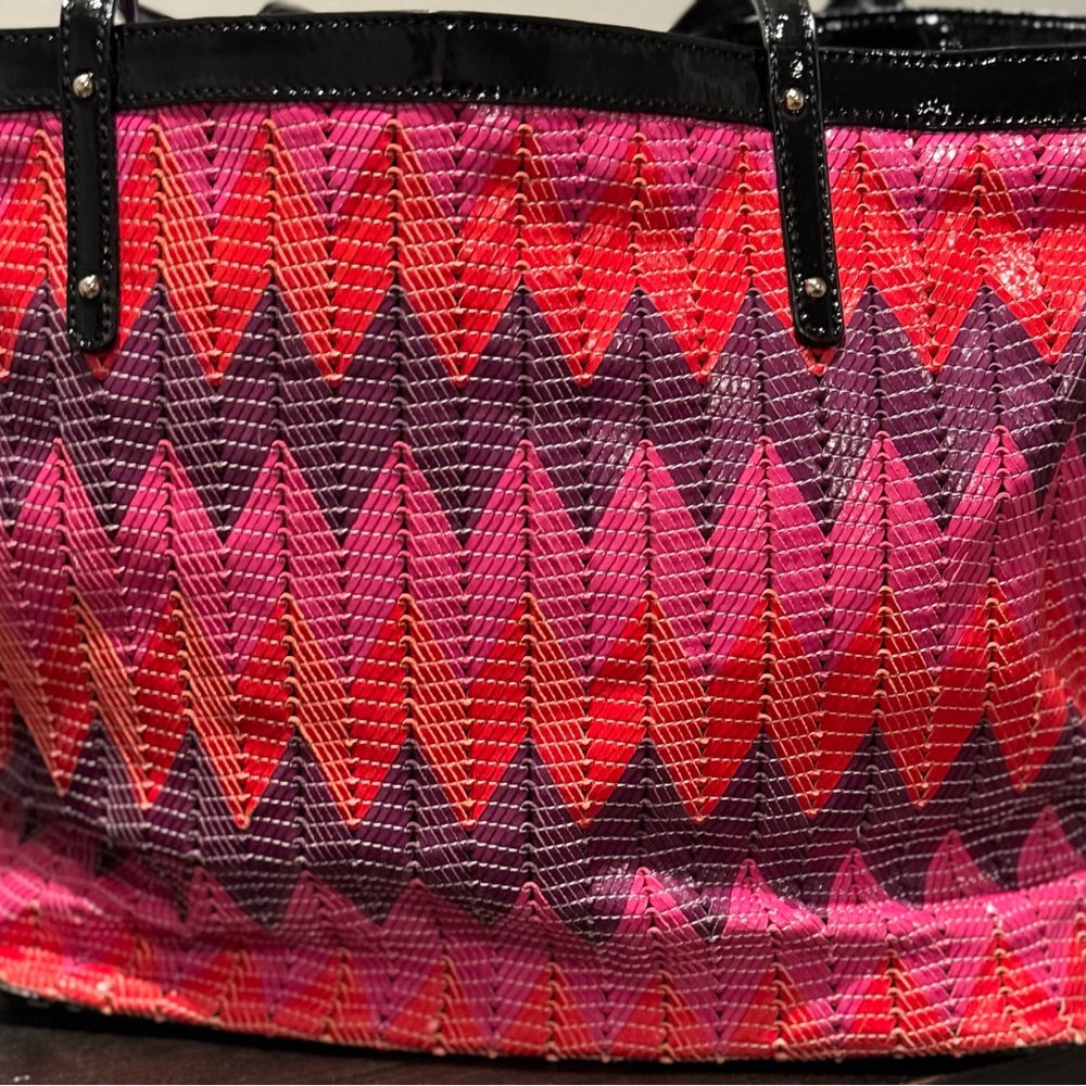 Kate Spade New York Multi-Colored Chevron Handbag - Picture 5 of 14